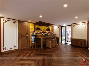 Mẫu phòng thờ đẹp, vượng khí cho gia chủ năm 2026